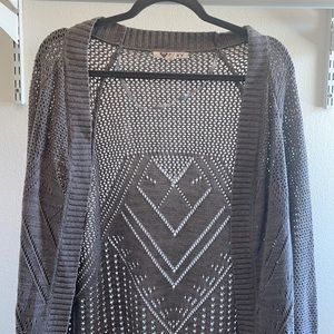 Roxy loose weave long cardigan.